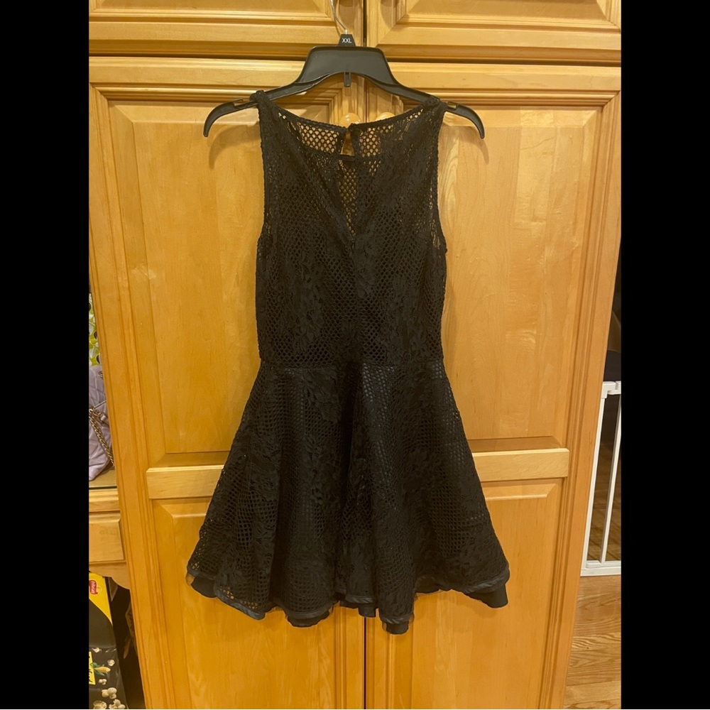 Black lace formal dress